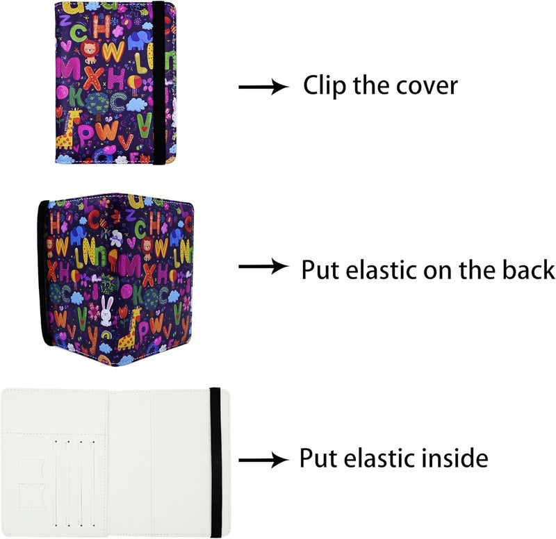 bassyil Passport Holder for Women and Men PU Leather Passport Cover for Travel (Alphabet) - Image 3